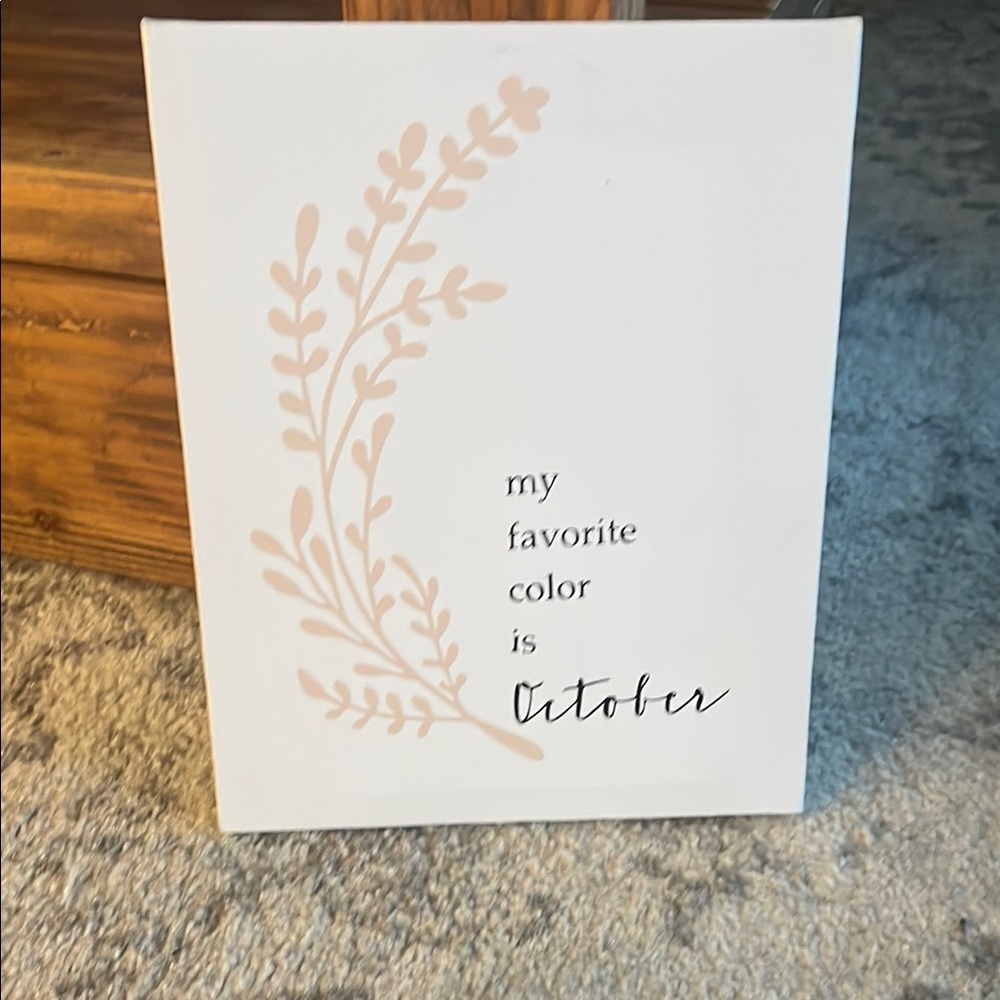 Decorative Wall Art with October Quote